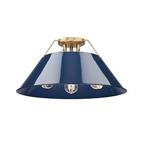 Orwell BCB 3-Light Flush Mount in Brushed Champagne Bronze