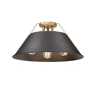 Orwell BCB 3-Light Flush Mount in Brushed Champagne Bronze