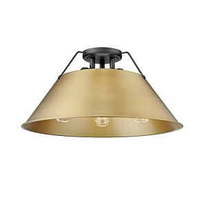 Orwell BLK 3-Light Flush Mount in Matte Black