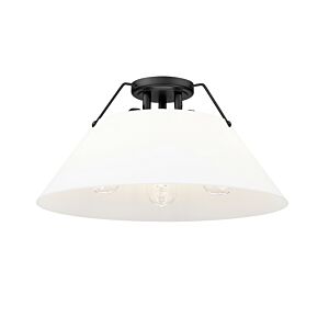 Orwell BLK 3-Light Flush Mount in Matte Black