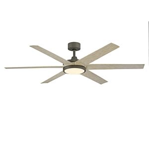 Brawn 1-Light 64" Outdoor Ceiling Fan in Antique Graphite