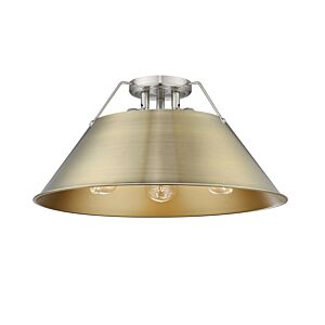 Orwell PW 3-Light Flush Mount in Pewter