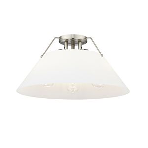 Orwell PW 3-Light Flush Mount in Pewter