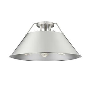 Orwell PW 3-Light Flush Mount in Pewter