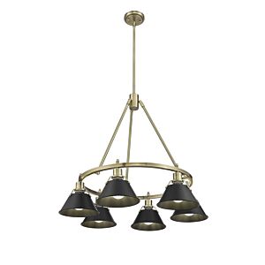 Orwell AB 6-Light Chandelier in Aged Brass