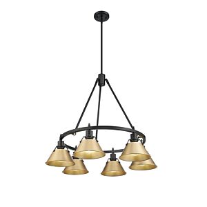 Orwell BLK 6-Light Chandelier in Matte Black