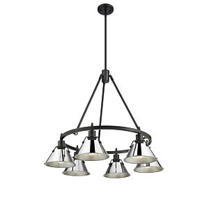 Orwell BLK 6-Light Chandelier in Matte Black