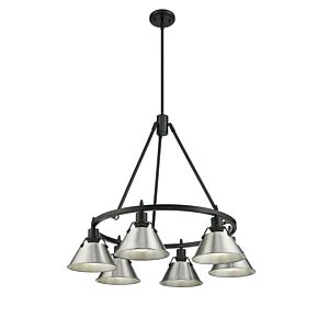 Orwell BLK 6-Light Chandelier in Matte Black