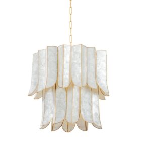 Cartagena 7-Light Chandelier in Vintage Gold Leaf