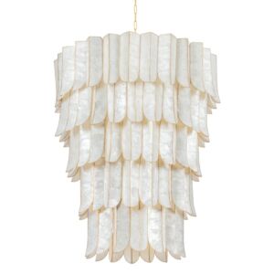 Cartagena 27 Light Chandelier in Vintage Gold Leaf by Corbett Lighting