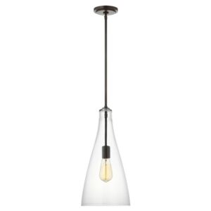 Arilda One Light Pendant in Midnight Black by Visual Comfort Studio