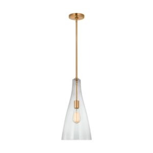 Arilda 1-Light Pendant in Satin Brass