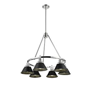 Orwell CH Six Light Chandelier in Chrome by Golden