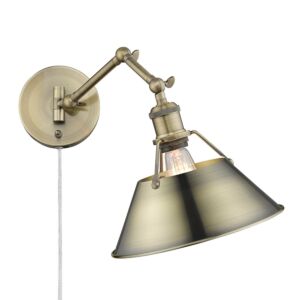 Orwell AB 1-Light Wall Sconce in Aged Brass