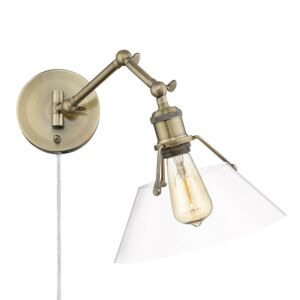 Orwell AB 1-Light Wall Sconce in Aged Brass