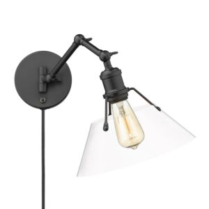 Orwell BLK 1-Light Wall Sconce in Matte Black