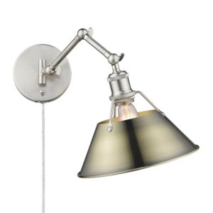 Orwell PW 1-Light Wall Sconce in Pewter