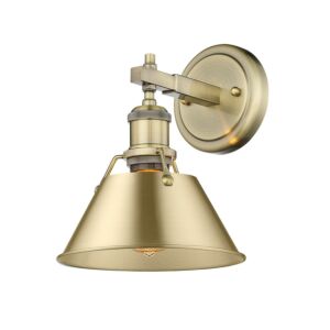 Orwell AB 1-Light Bathroom Vanity Light in Aged Brass