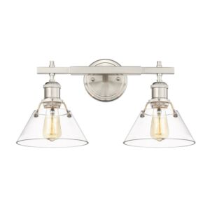 Orwell PW 2-Light Bathroom Vanity Light in Pewter