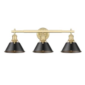 Orwell BCB Three Light Bath Vanity in Brushed Champagne Bronze by Golden