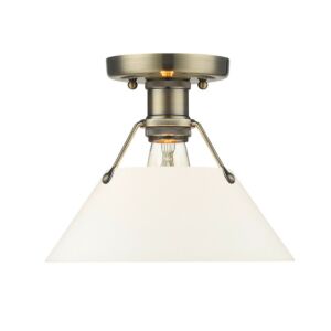 Orwell AB 1-Light Flush Mount in Aged Brass