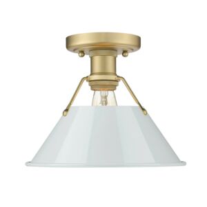 Orwell BCB One Light Flush Mount in Brushed Champagne Bronze by Golden