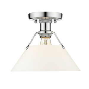 Orwell CH One Light Flush Mount in Chrome by Golden