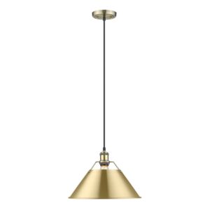 Orwell AB 1-Light Pendant in Aged Brass