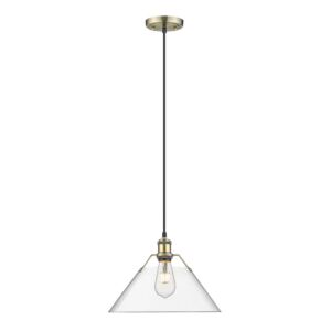 Orwell AB 1-Light Pendant in Aged Brass