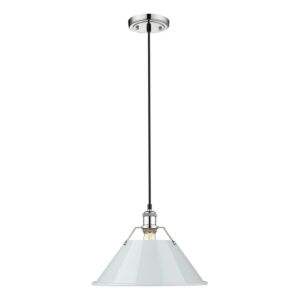 Orwell CH One Light Pendant in Chrome by Golden