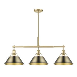 Orwell BCB 3-Light Linear Pendant in Brushed Champagne Bronze