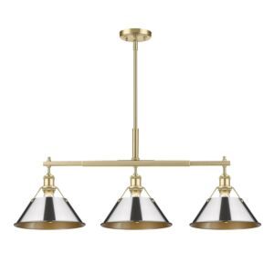 Orwell BCB 3-Light Linear Pendant in Brushed Champagne Bronze