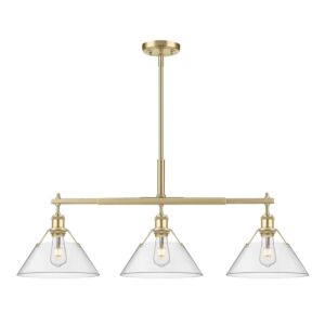 Orwell BCB 3-Light Linear Pendant in Brushed Champagne Bronze