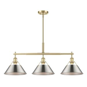 Orwell BCB 3-Light Linear Pendant in Brushed Champagne Bronze