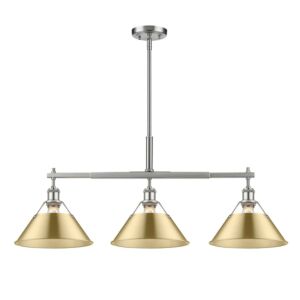 Orwell PW 3-Light Linear Pendant in Pewter