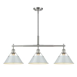 Orwell PW 3-Light Linear Pendant in Pewter