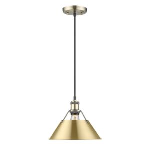 Orwell AB 1-Light Pendant in Aged Brass