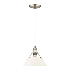 Orwell AB 1-Light Pendant in Aged Brass