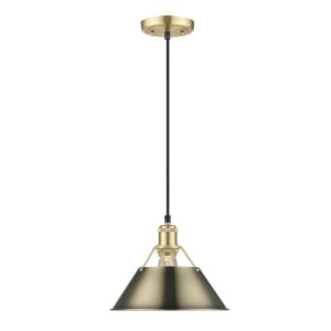 Orwell BCB One Light Pendant in Brushed Champagne Bronze by Golden