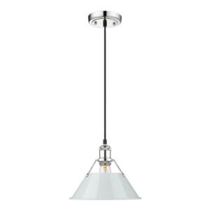 Orwell CH One Light Pendant in Chrome by Golden