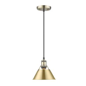 Orwell AB 1-Light Mini Pendant in Aged Brass