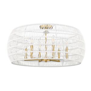 Ellie 6-Light Semi-Flush Mount in Modern Brushed Gold