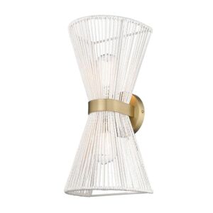 Avon BCB Two Light Wall Sconce in Brushed Champagne Bronze by Golden