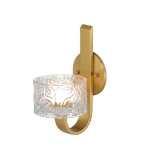 Elysian LED Wall Sconce in Natural Aged Brass by ET2