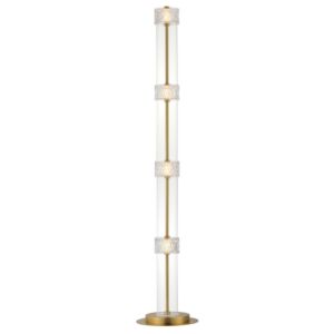 Elysian LED Floor Lamp in Natural Aged Brass by ET2