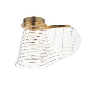 Tartan LED Flush Mount in Brushed Champagne by ET2