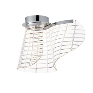 Tartan LED Flush Mount in Polished Chrome by ET2