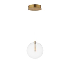 Global LED Pendant in Natural Aged Brass by ET2