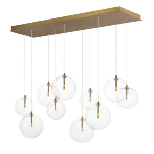 Global LED Pendant in Natural Aged Brass by ET2