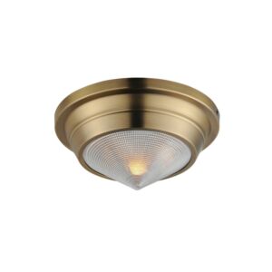 Hargreaves One Light Flush Mount in Natural Aged Brass by Maxim